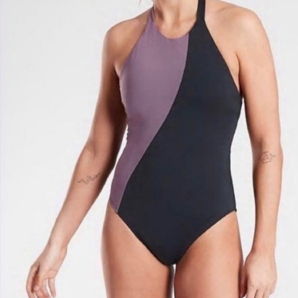 Athleta Other - Athleta Asym Colorblock One Piece Bathing Swimsuit